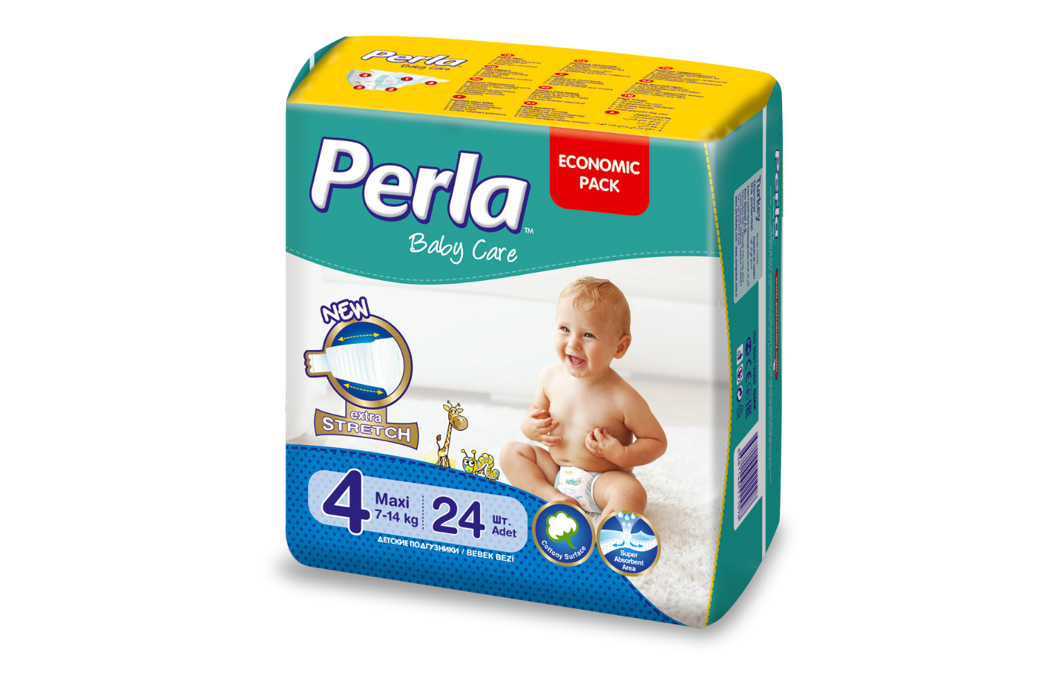 Perla N4 diapers (7-14 kg), 24 pcs.